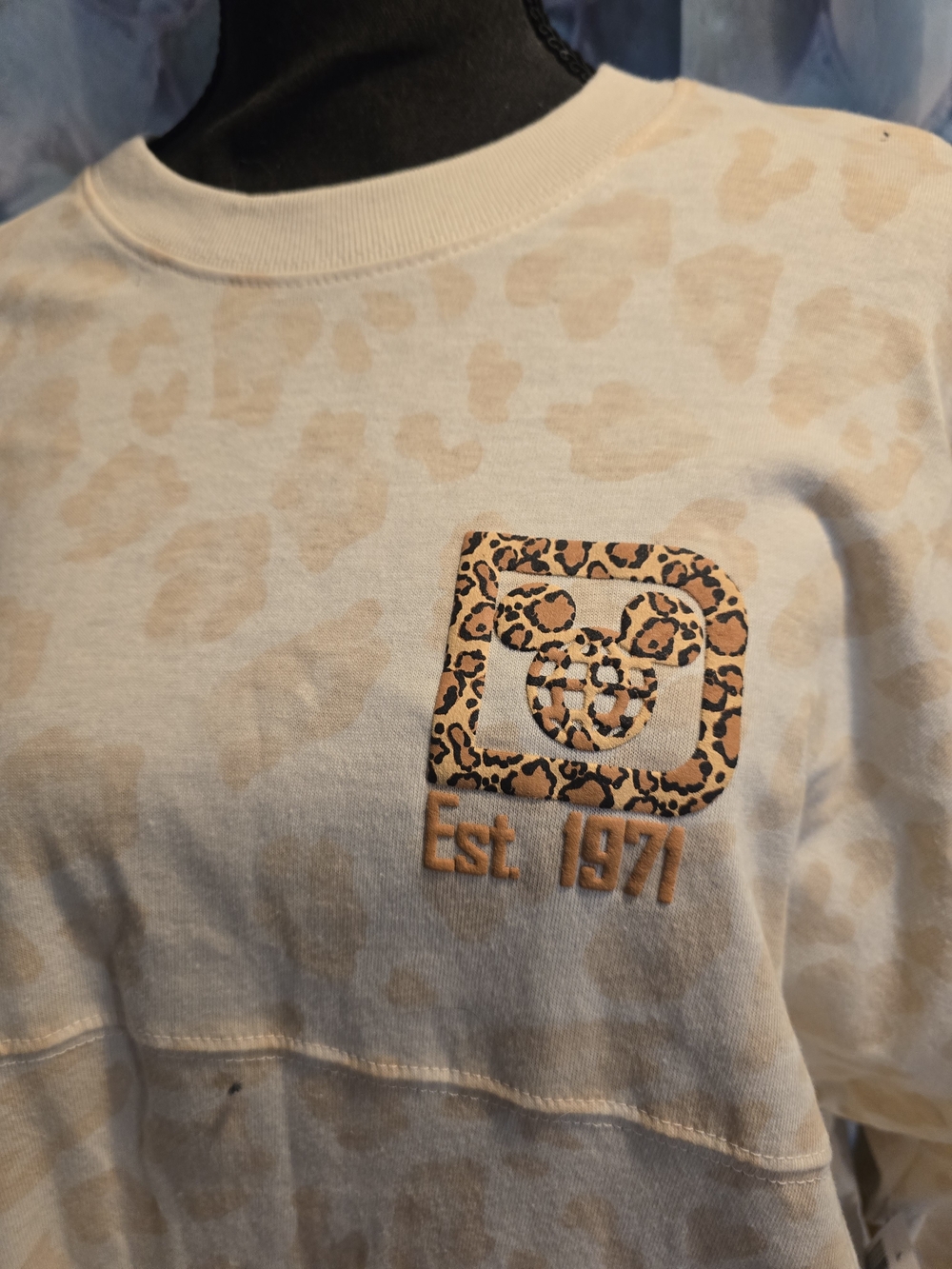 Disney Cream Leopard Print Sweatshirt